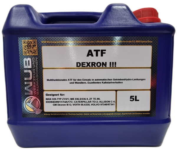 WUBOIL ATF DEXRON III 5 Liter