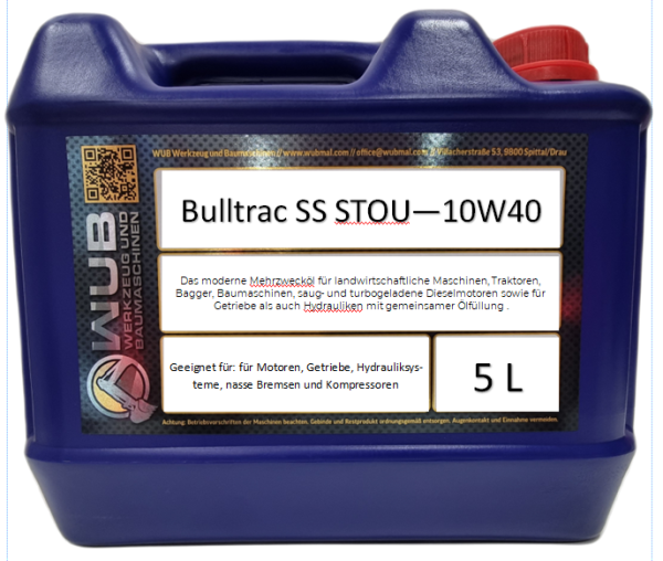 WUBOIL Bulltrac STOU 10W40 5 Liter
