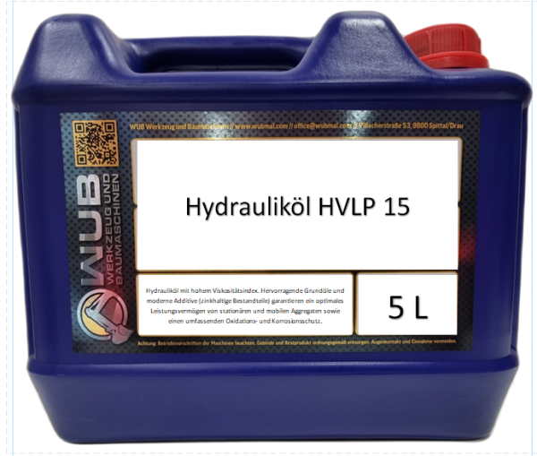 WUBOIL Hydrauliköl Hvlp 15 5Liter
