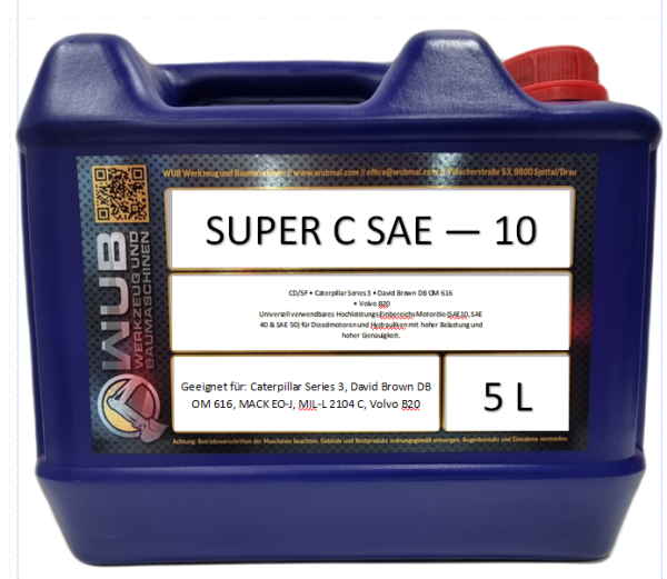 WUBOIL Super M SAE 10 5 Liter