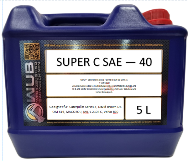WUBOIL Super M SAE 40 5 Liter
