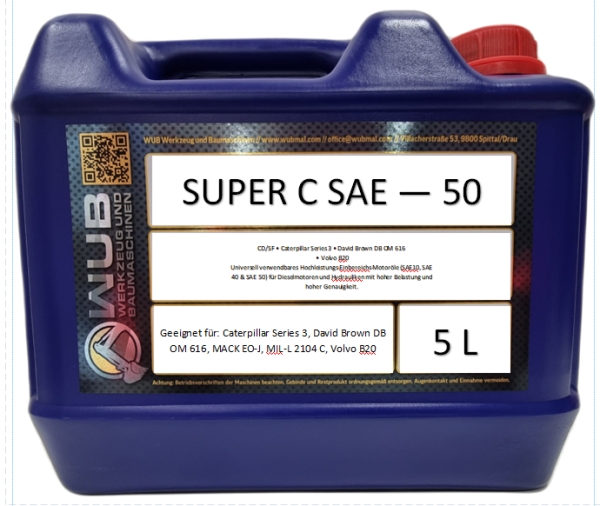 WUBOIL Super M SAE 50 5 Liter