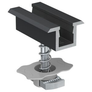 fischer Mittelklemme vormontiert PM C 28 - 34 AL schwarz, Aluminium