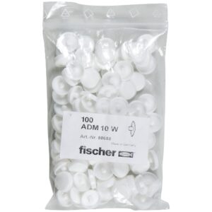 fischer Abdeckkappe ADM 10 W weiß