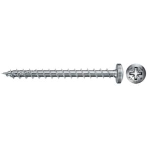 fischer PowerFast FPF II PZF 3,0x12 BC 200 Pan Head mit Kreuzschlitz PZ Vollgewinde galvanisch verzinkt, blau passiviert